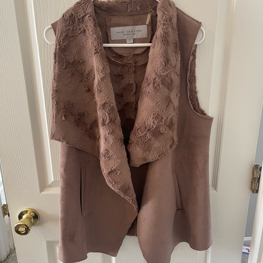 Marc New York Tan Faux Fur Vest